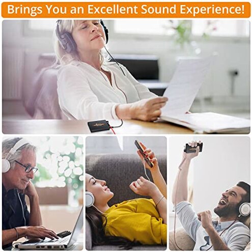 Neoteck Portable 3.5mm Headphone Amplifier Two-Stage Gain Switch, 16-300 Ohm, Aluminum Matte Surface