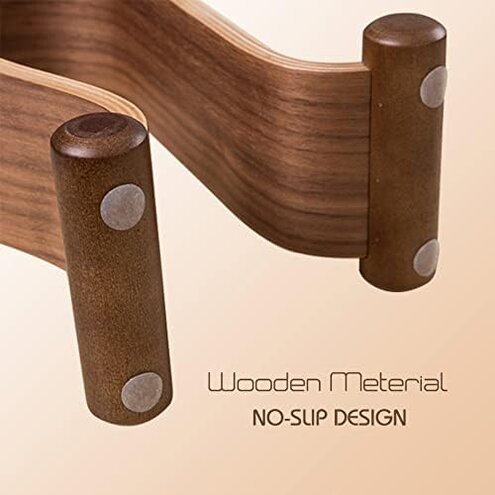 SAMDI Wood Headphone Stand, Headphone Holder Wood Headset Stand Compatible for Sony, Bose, Shure, Jabra, JBL, AKG Gaming Headphones Display et. (Walnut)