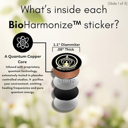 BioHarmonize Phone EMF Harmonizing Stickers &mdash; Multifaceted Neutralizer with Patented Quantum Technology & Natural Minerals | Pack of 6