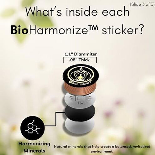 BioHarmonize Phone EMF Harmonizing Stickers &mdash; Multifaceted Neutralizer with Patented Quantum Technology & Natural Minerals | Pack of 6