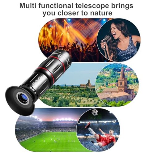 Phone Camera Lens Kit Upgraded Version Telephoto 28X Wide Angle 0.6X Macro 20X Fisheye