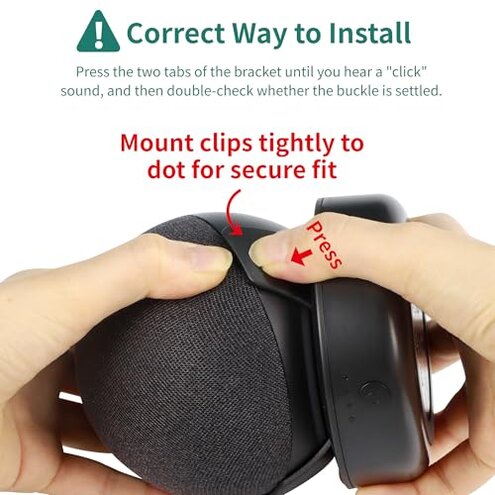 PlusAcc Battery Base for Dot 5th Gen & Dot 4th Gen - Portable Table Rechargeable Stand Accessories Compatible with iPhone Models & Dot 5th Generation (Black)