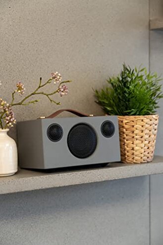 Audio Pro Addon T3+ Wireless Speaker - Powerful Sound, Portable Design, Long Battery - Bluetooth, WiFi, AirPlay - Outdoor, Indoor, Home, Camping, Travel, Beach - Alexa Compatible - Grey