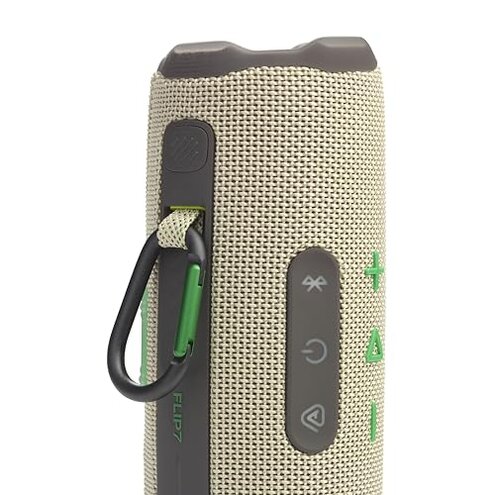 JBL Flip 7 - Portable Waterproof and Drop-Proof Speaker, Bold Pro Sound with AI Sound Boost, 16Hrs of Playtime, and PushLock System with Interchangeable Accessories (Sand)