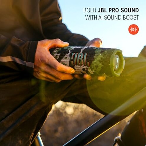 JBL Flip 7 - Portable Waterproof and Drop-Proof Speaker, Bold Pro Sound with AI Sound Boost, 16Hrs of Playtime, and PushLock System with Interchangeable Accessories (Sand)