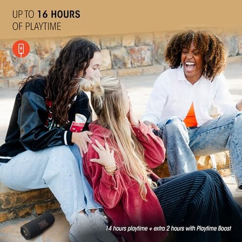 JBL Flip 7 - Portable Waterproof and Drop-Proof Speaker, Bold Pro Sound with AI Sound Boost, 16Hrs of Playtime, and PushLock System with Interchangeable Accessories (Sand)