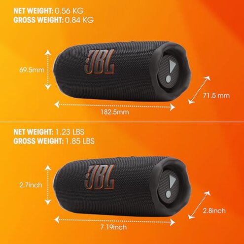 JBL Flip 7 - Portable Waterproof and Drop-Proof Speaker, Bold Pro Sound with AI Sound Boost, 16Hrs of Playtime, and PushLock System with Interchangeable Accessories (Sand)