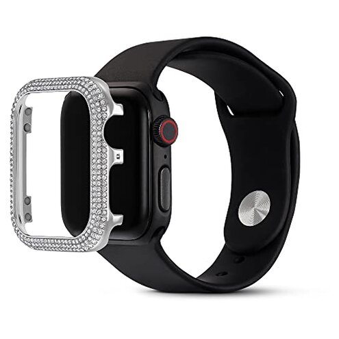 Swarovski Sparkling Smartwatch Case compatible with Apple Watch Series 4 and 5, 40mm, Silver Tone