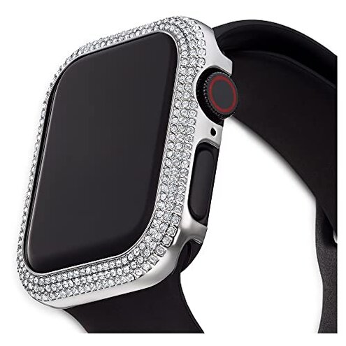 Swarovski Sparkling Smartwatch Case compatible with Apple Watch Series 4 and 5, 40mm, Silver Tone