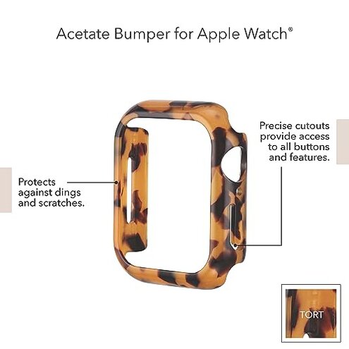 Anne Klein Women's Acetate Fashion Bumper for Apple Watch Secure, Apple Watch Bumper