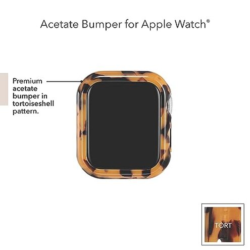 Anne Klein Women's Acetate Fashion Bumper for Apple Watch Secure, Apple Watch Bumper