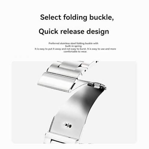 TimShied Stainless Steel Case and Band for Apple Watch Series 10 46mm Ultra 2 49mm Metal Buckle for Iwatch for Men Smartwatch 45mm 44mm 9 8 7 6 5 4 Se Accessories(Silver,46mm)