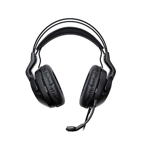 ROCCAT Elo 7.1 USB PC Gaming Headset, Surround Sound with AIMO RGB Lighting, Wired Computer Headphones, Detachable Noise Cancelling Microphone, Lightweight, 50mm Drivers, Black