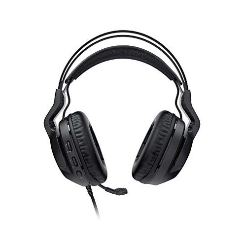 ROCCAT Elo 7.1 USB PC Gaming Headset, Surround Sound with AIMO RGB Lighting, Wired Computer Headphones, Detachable Noise Cancelling Microphone, Lightweight, 50mm Drivers, Black