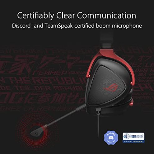 ASUS ROG Delta S Core Wired 3.5mm Gaming Headset with Mic &ndash; 40mm Essence Drivers, Virtual 7.1 Surround Sound, Discord-Certified Boom Mic, Lightweight, for PC, PS5, PS4, Xbox, Switch, Mobile - Black