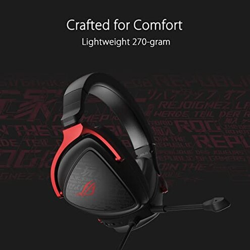ASUS ROG Delta S Core Wired 3.5mm Gaming Headset with Mic &ndash; 40mm Essence Drivers, Virtual 7.1 Surround Sound, Discord-Certified Boom Mic, Lightweight, for PC, PS5, PS4, Xbox, Switch, Mobile - Black