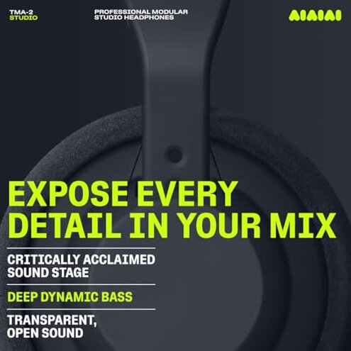 AIAIAI TMA-2 Studio Professional Studio Headphones with Highly Detailed Audio and Enhanced Comfort, Black