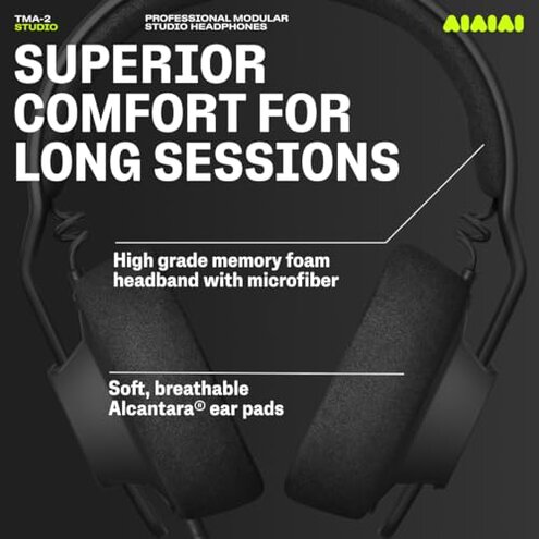 AIAIAI TMA-2 Studio Professional Studio Headphones with Highly Detailed Audio and Enhanced Comfort, Black