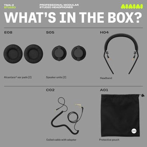 AIAIAI TMA-2 Studio Professional Studio Headphones with Highly Detailed Audio and Enhanced Comfort, Black