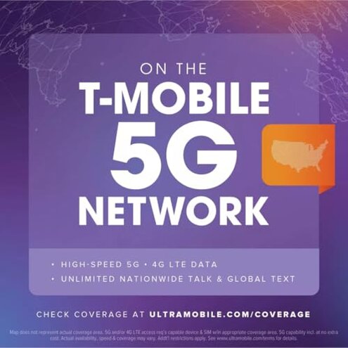 $39/mo. Ultra Mobile Prepaid Phone Plan with Unlimited Talk, Text, & 24GB of 5G &bull; 4G LTE Data for 1 Month (3-in-1 SIM Card Kit)