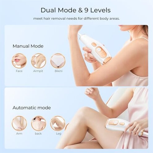 Finequin Laser Hair Removal, IPL Laser Hair Removal for Women and Men Permanent, Hair Removal Device with 3.0 IPL Red Light Wave, Home Laser Hair Removal Device for Facial Legs Armpits Bikini Body Use